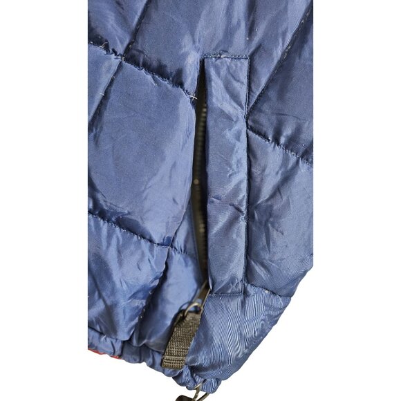 Gap Reversible Puffer Vest Blue/Red Size L Lightweight With Zipper Pockets & Dra - Picture 3 of 9